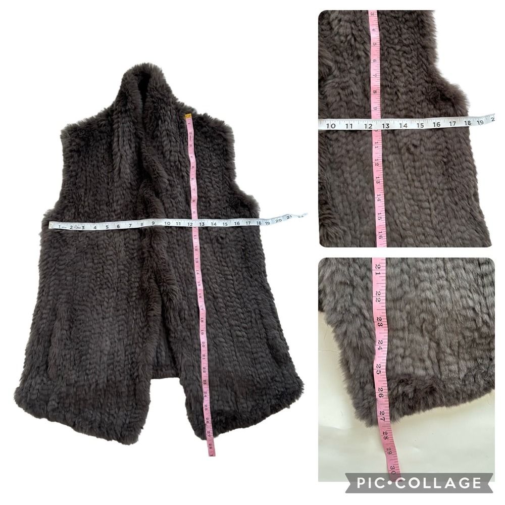 REVOLVE JUNE CORDED RABBIT FUR VEST WITH POCKETS SIZE XS/s - Picture 14 of 15